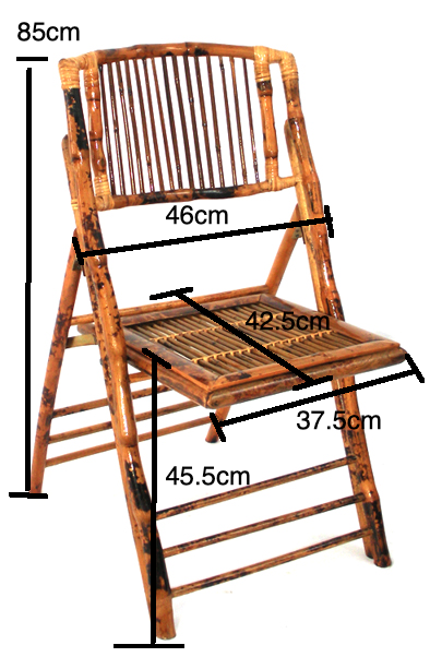 Bamboo Folding chair Size