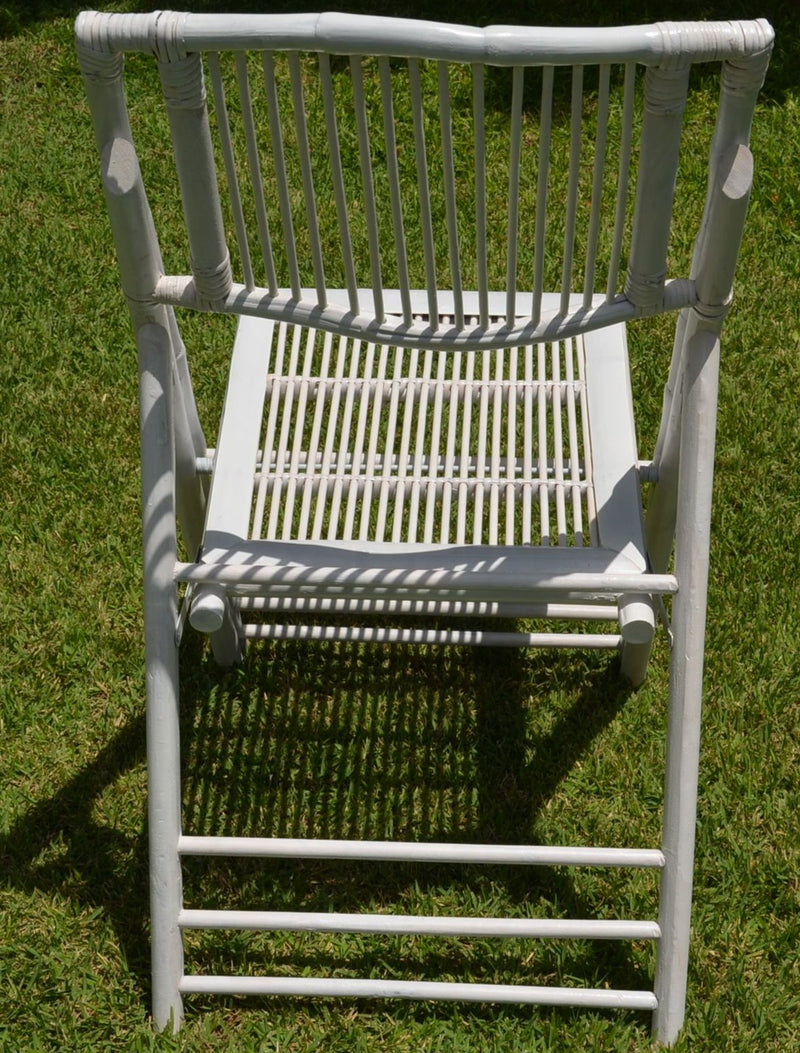 Bamboo white chair