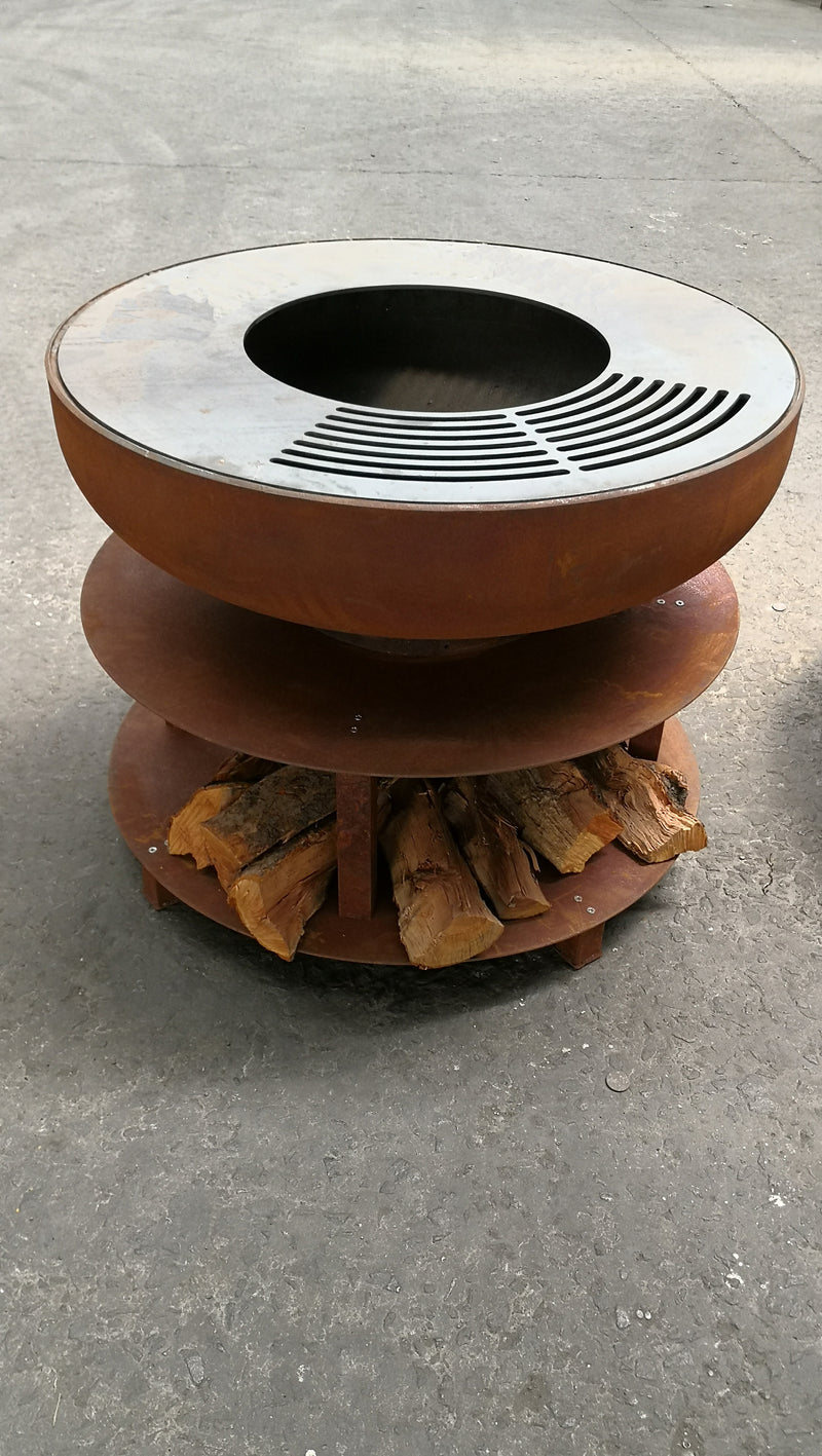 bbq fire pit with stand