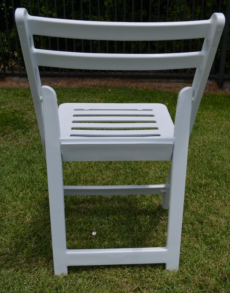 white folding wedding chairs