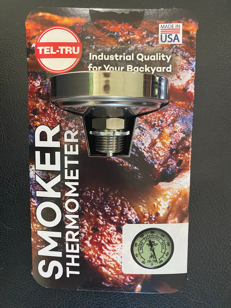 Tel-Tru 4" Stem Barbecue Grill Thermometer BQ300- GLOW DIAL, 3" Dial