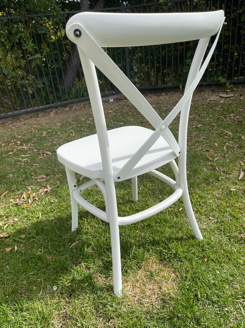 Bentwood Cross back Chair - Resin White $80each