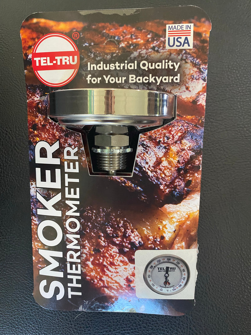Tel-Tru 4" Stem Barbecue Grill Thermometer BQ300R- SILVER, 3" Dial