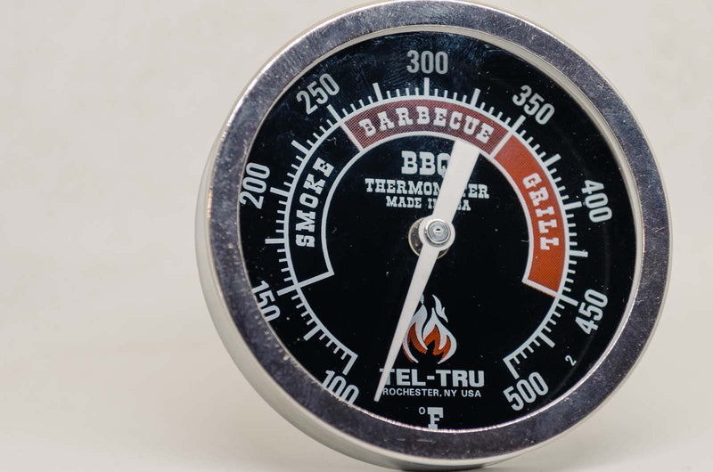 Tel-Tru 2.5" Stem BQ300 BBQ Thermometer RED/BLACK