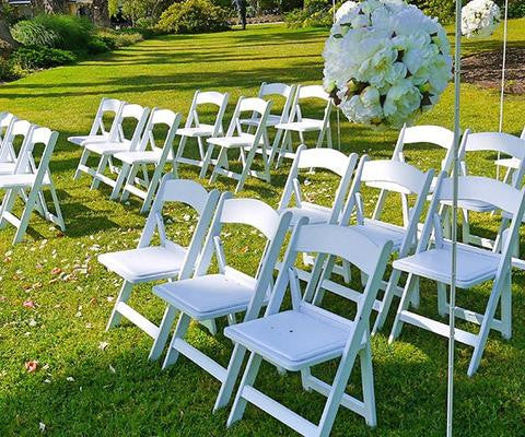 White Americana Wedding Chairs