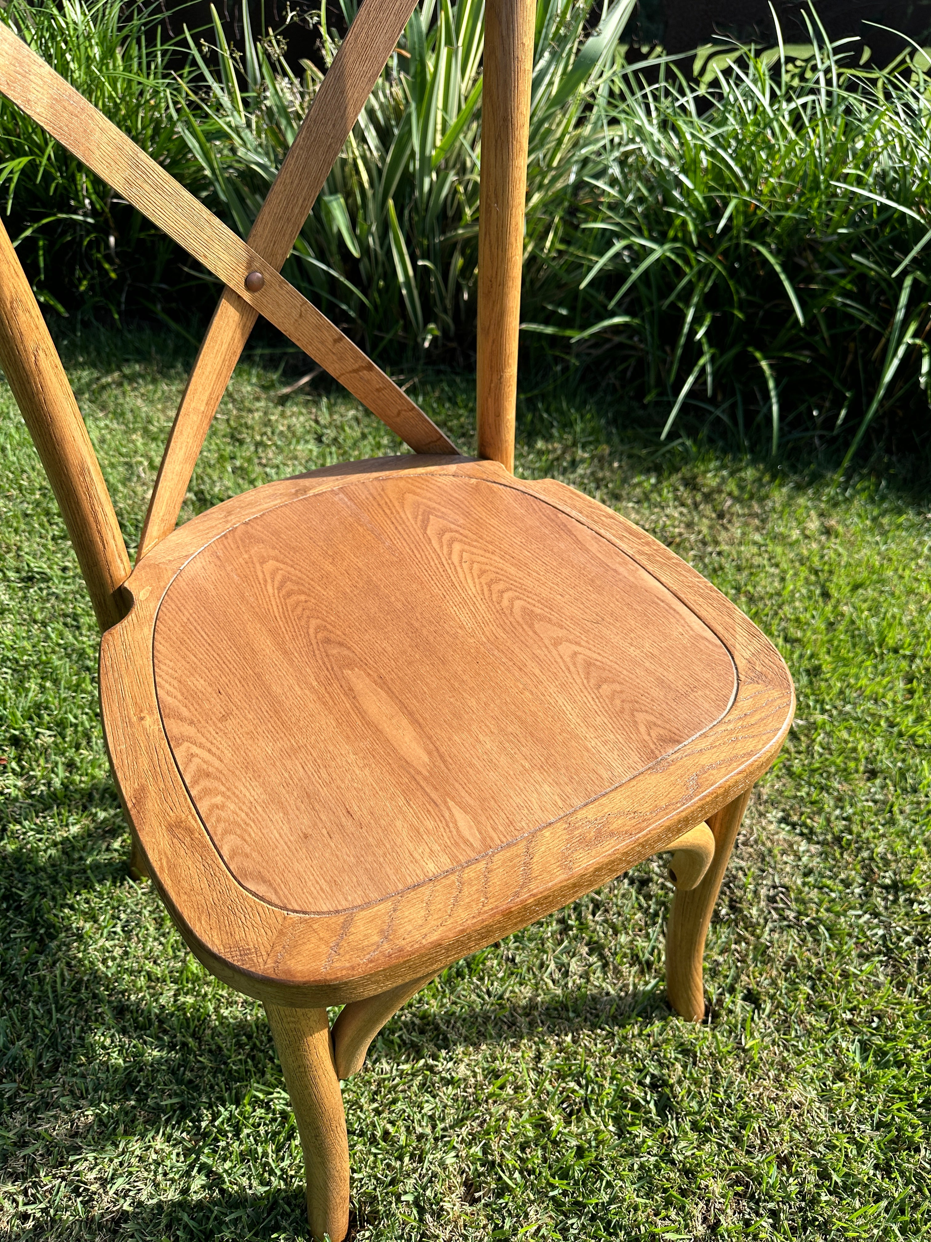 Natural Oakwood Cross back Chairs