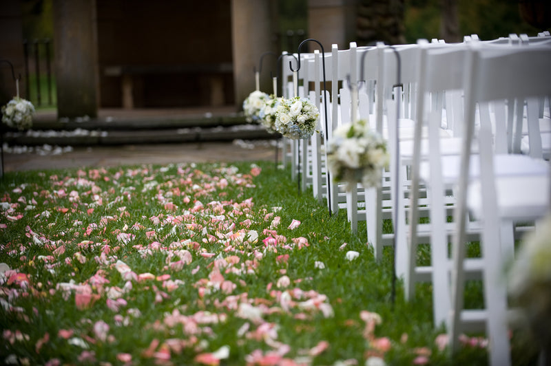 Stylish event and wedding chairs displayed in a beautifully decorated venue, highlighting their design and comfort.
