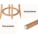 2x Bar Stoosl Rattan Seat Wooden