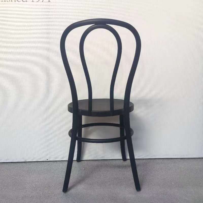 Resin Faux Wood Bentwood/Thonet Chair - BLACK