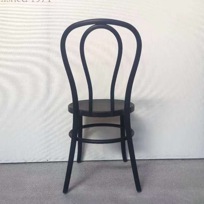 Resin Faux Wood Bentwood Chair - BLACK