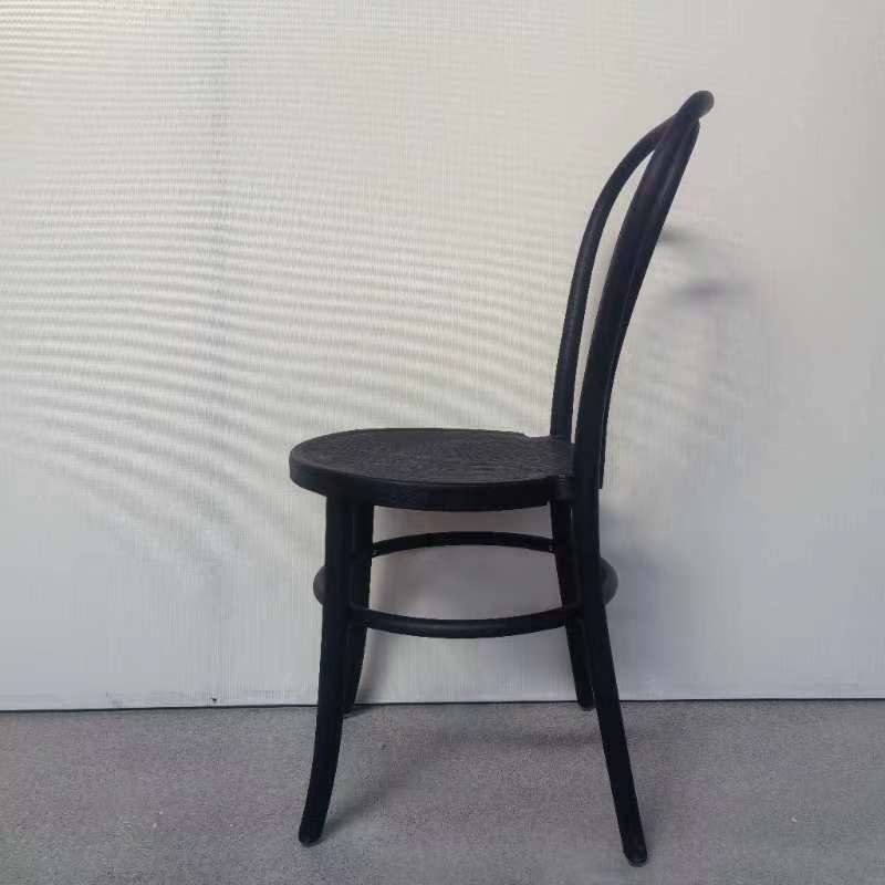 Resin Faux Wood Bentwood Chair - BLACK