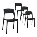 Coffee Shop Style Chair - Set of 4 - Black