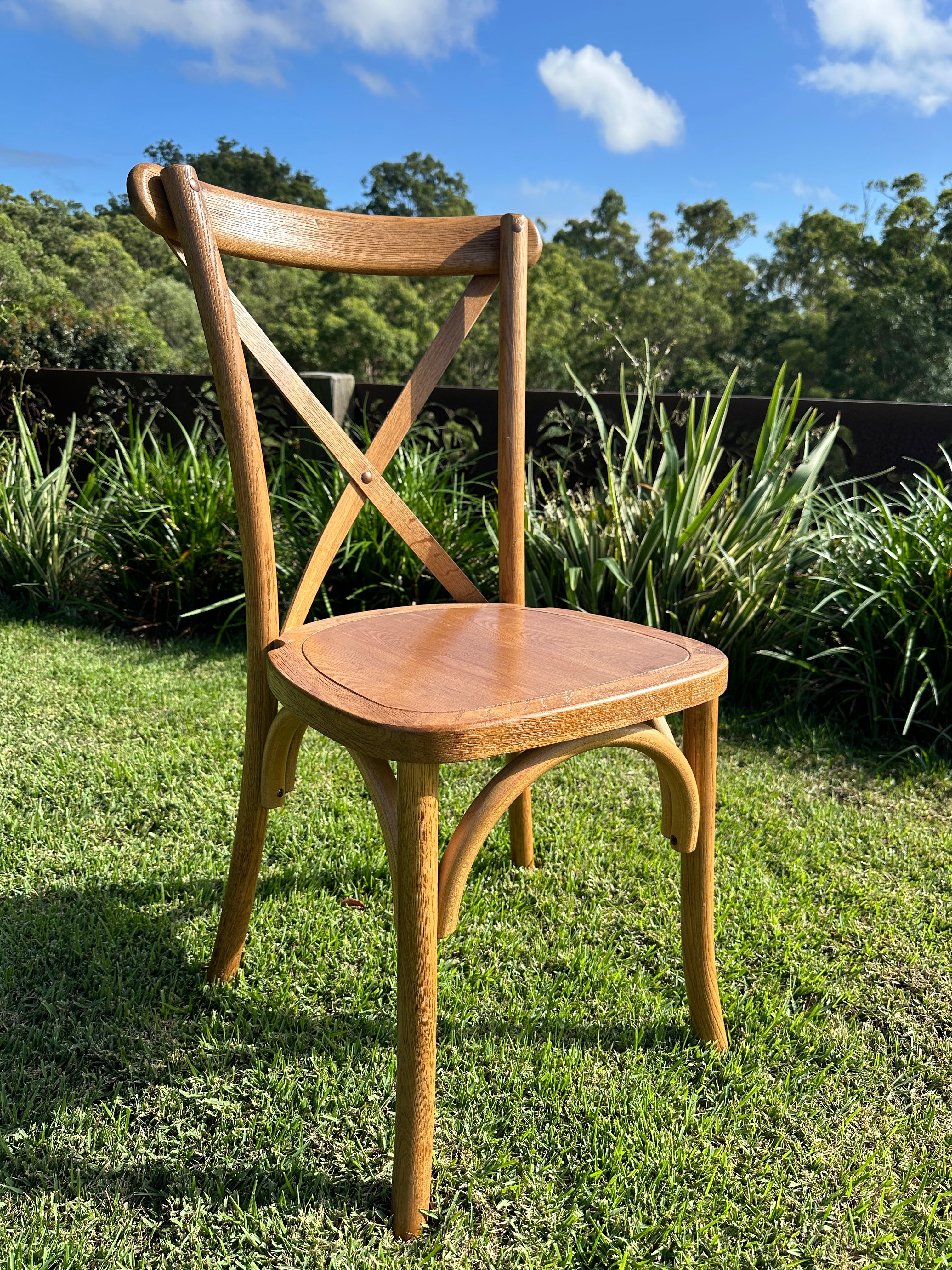 Natural Oakwood Cross back Chairs