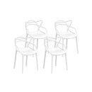 Cafe Style Chair - Set of 4 - White