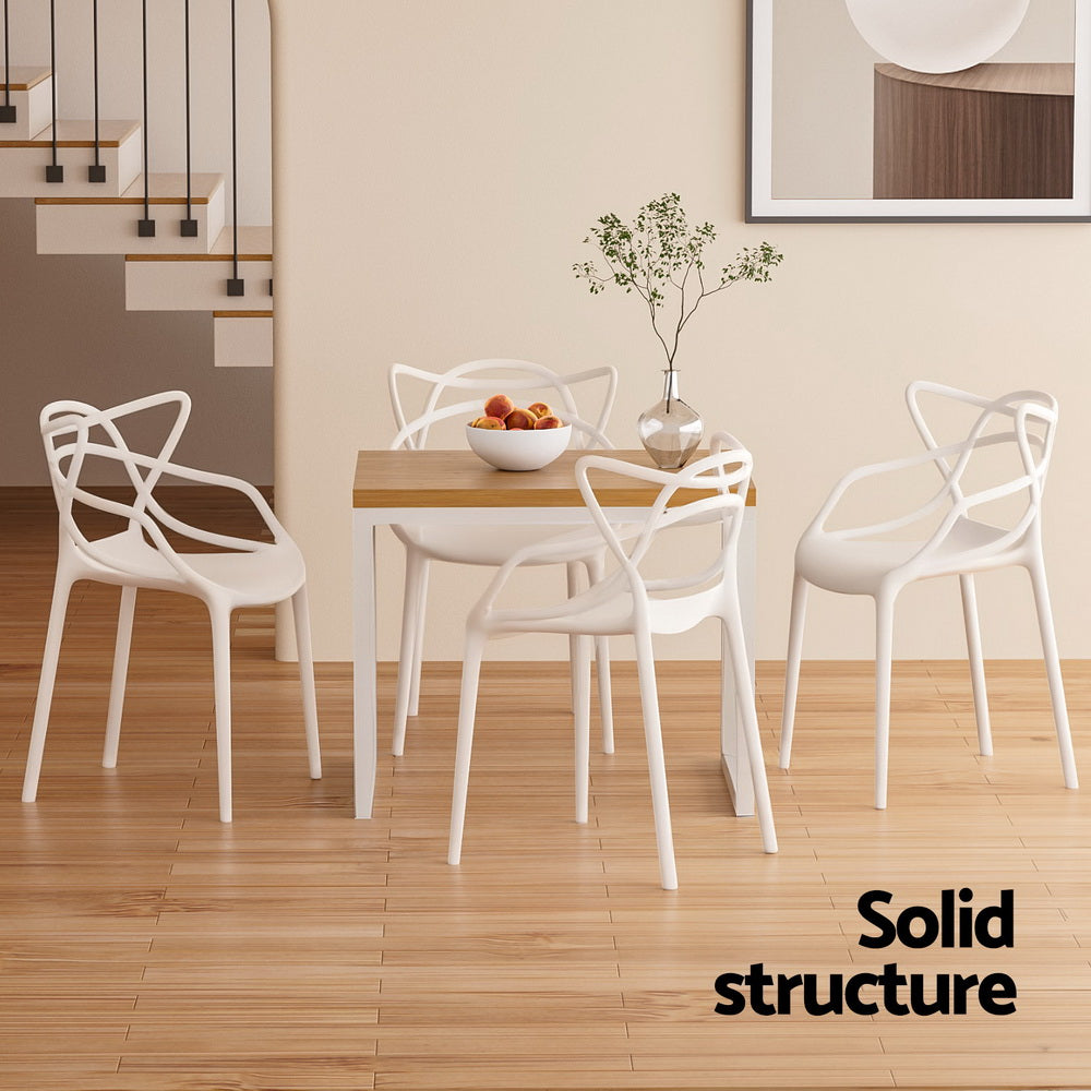 Cafe Style Chair - Set of 4 - White