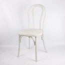 Resin Faux Wood Bentwood / Thonet Chair - WHITE Square Seat with etching