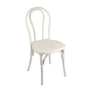 Resin Faux Wood Bentwood / Thonet Chair - WHITE Square Seat with etching