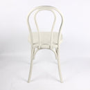Resin Faux Wood Bentwood / Thonet Chair - WHITE Square Seat with etching