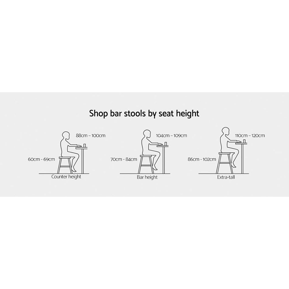 2x Outdoor Bar Stools Rattan Nature