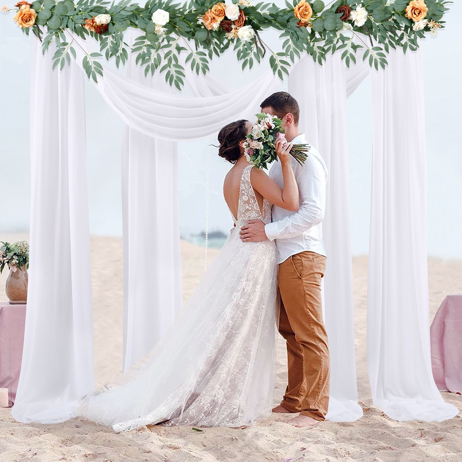 Wedding Arch Chiffon Fabric Drapery Wedding Drapery Arch Decoration Wedding Decor