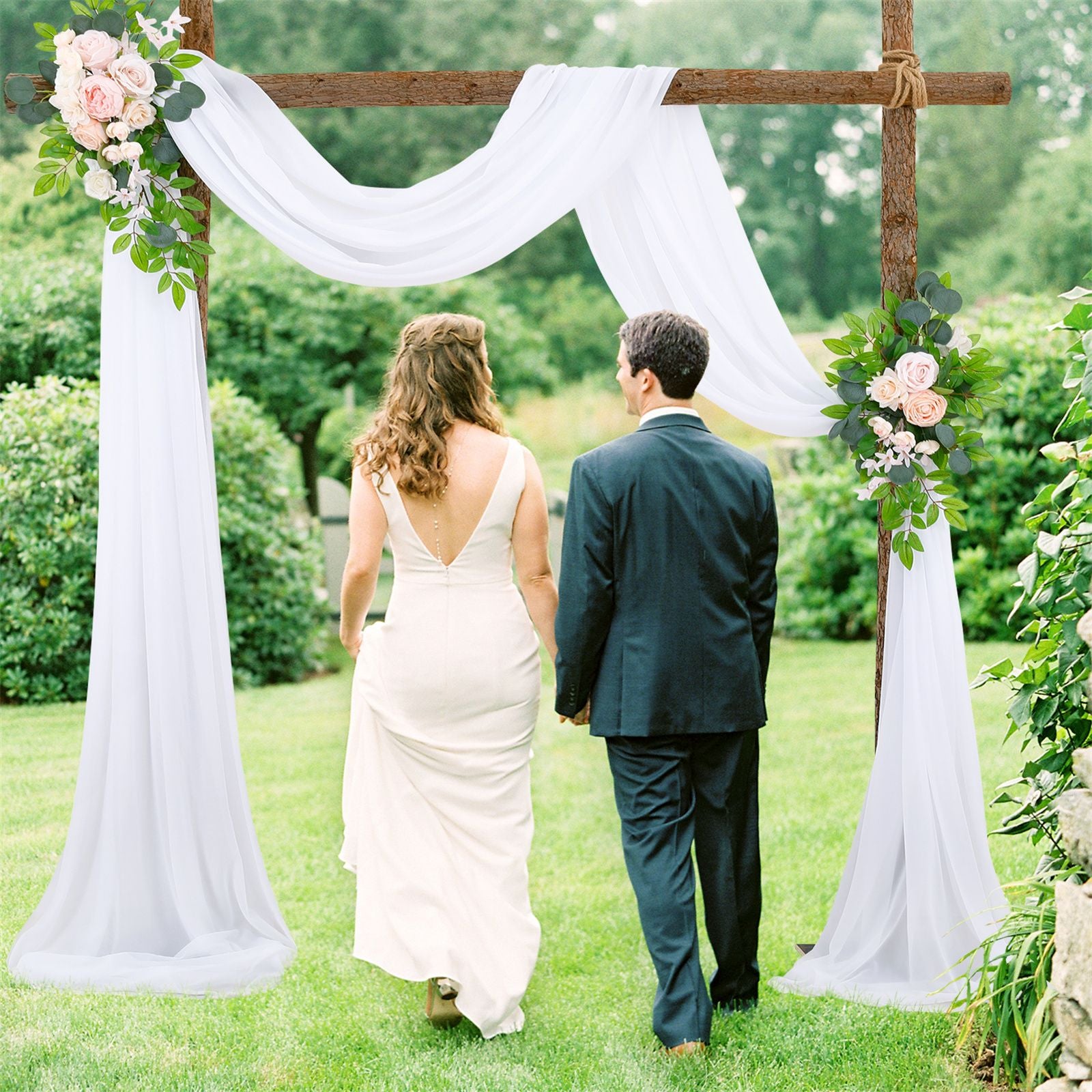 Wedding Decoration Arrangement Veil Arch Veil Background Veil Wedding Arch Drapery