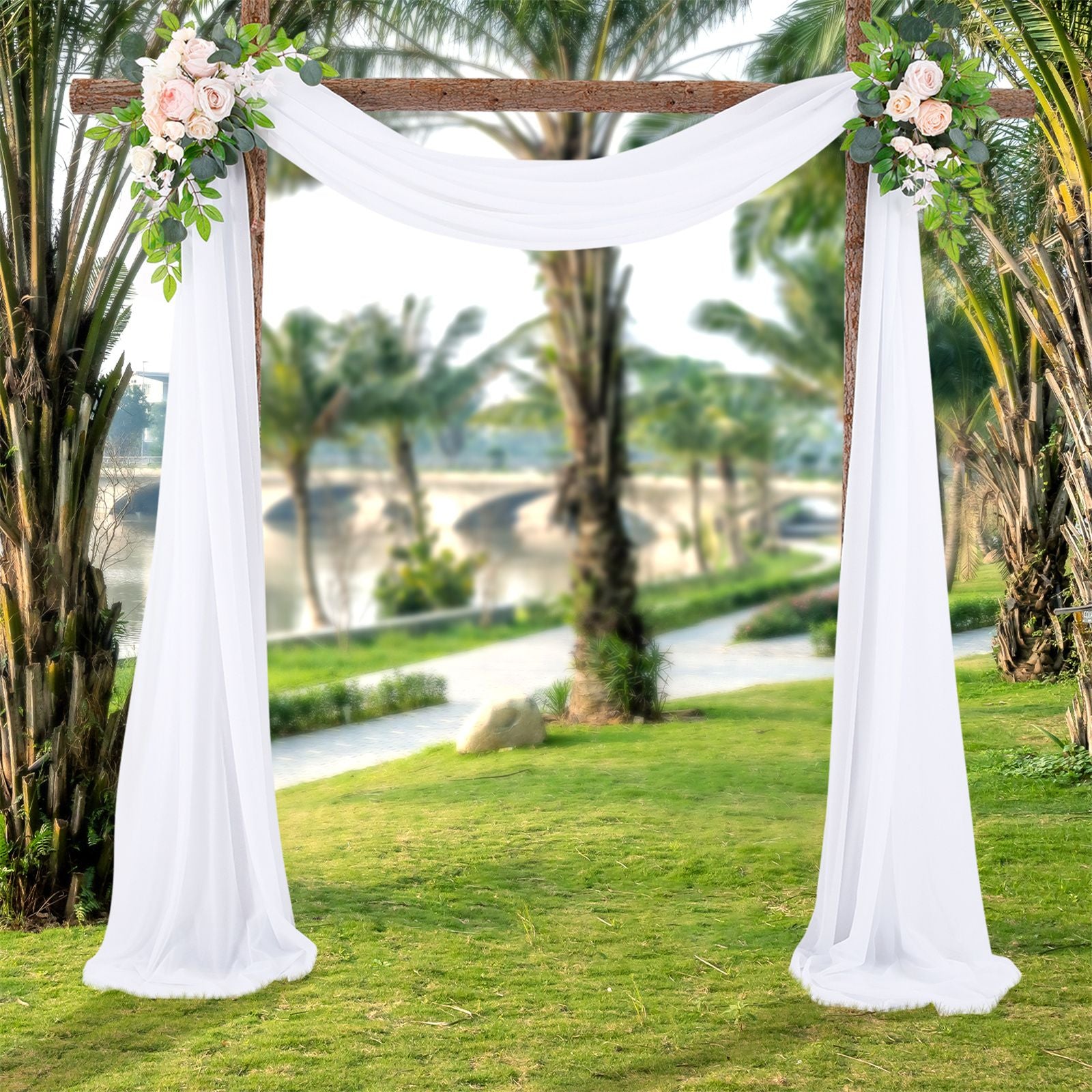 Wedding Decoration Arrangement Veil Arch Veil Background Veil Wedding Arch Drapery