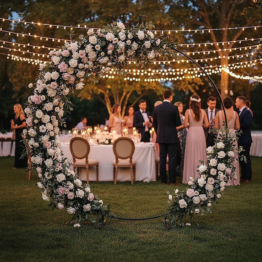 2M Wedding Hoop Round Circle Arch Backdrop Flower Display Stand Frame Background