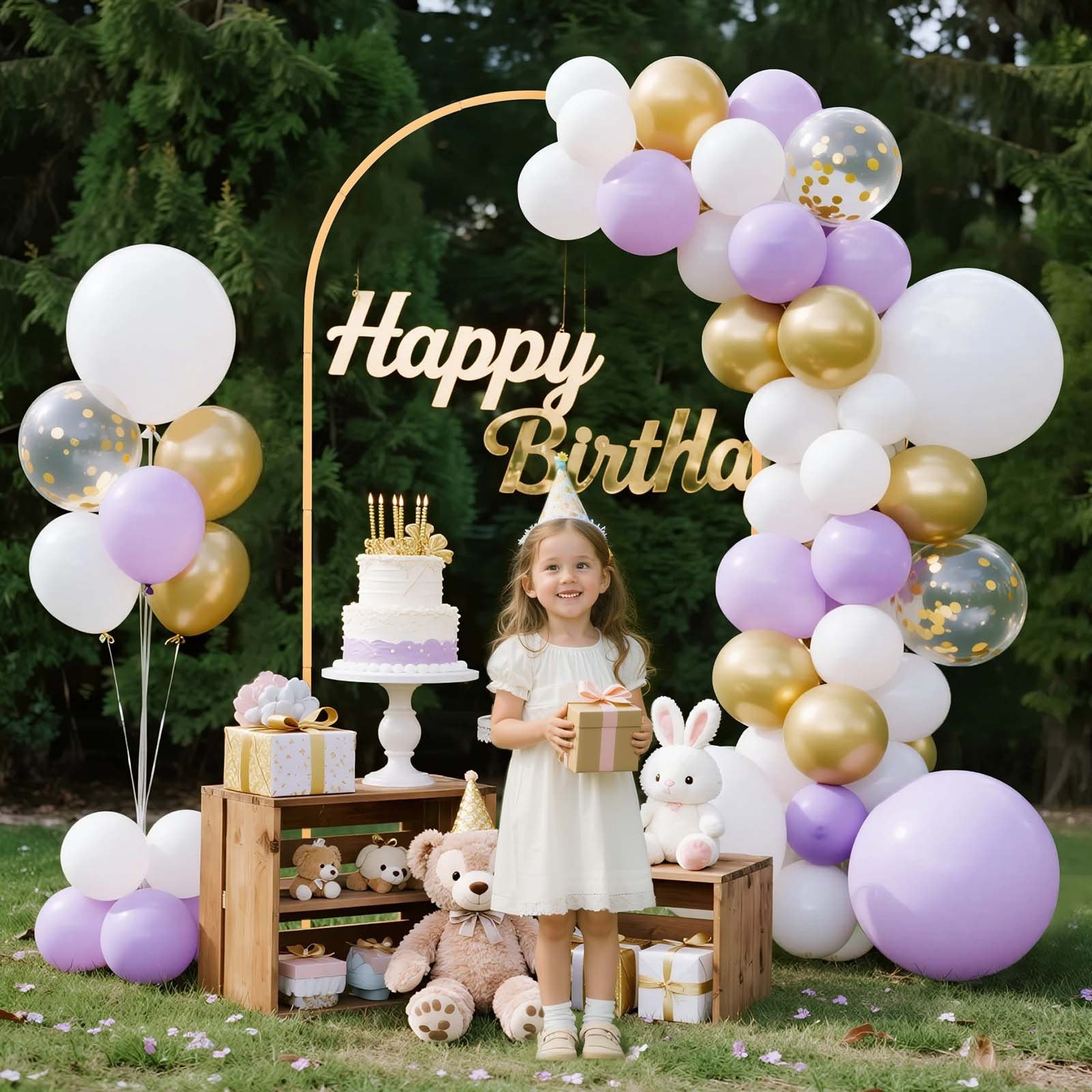 Arch Backdrop Stand, 2 x 1 m, Stable Structure, Easy Assembly, 1 Set Gold Metal Arch Backdrop Stand for Wedding, Birthday Party, Graduation, Holiday Celebration, and Ceremony Decoration