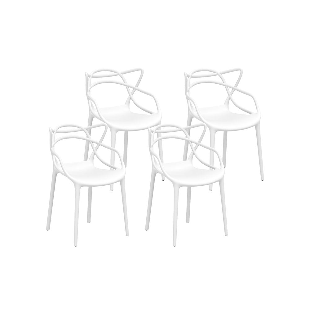 Cafe Style Chair - Set of 4 - White