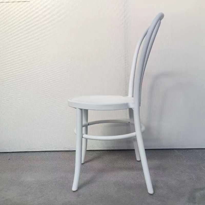 Resin Faux Wood Bentwood Chair - WHITE