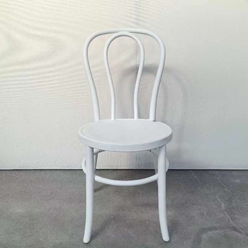 Resin Faux Wood Bentwood /Thonet Chair - WHITE