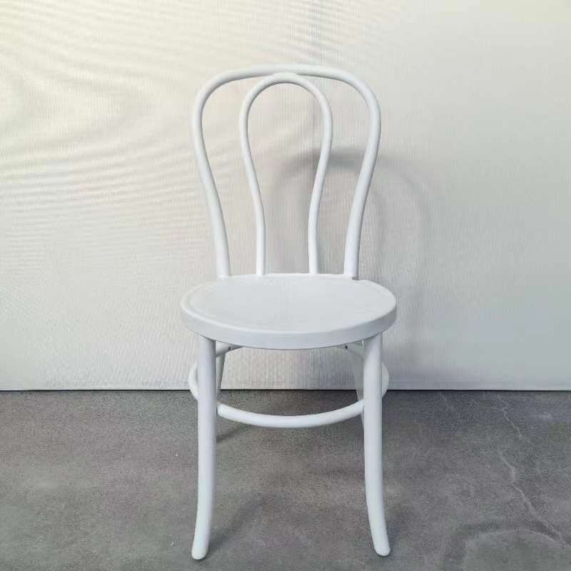 Resin Faux Wood Bentwood Chair - WHITE