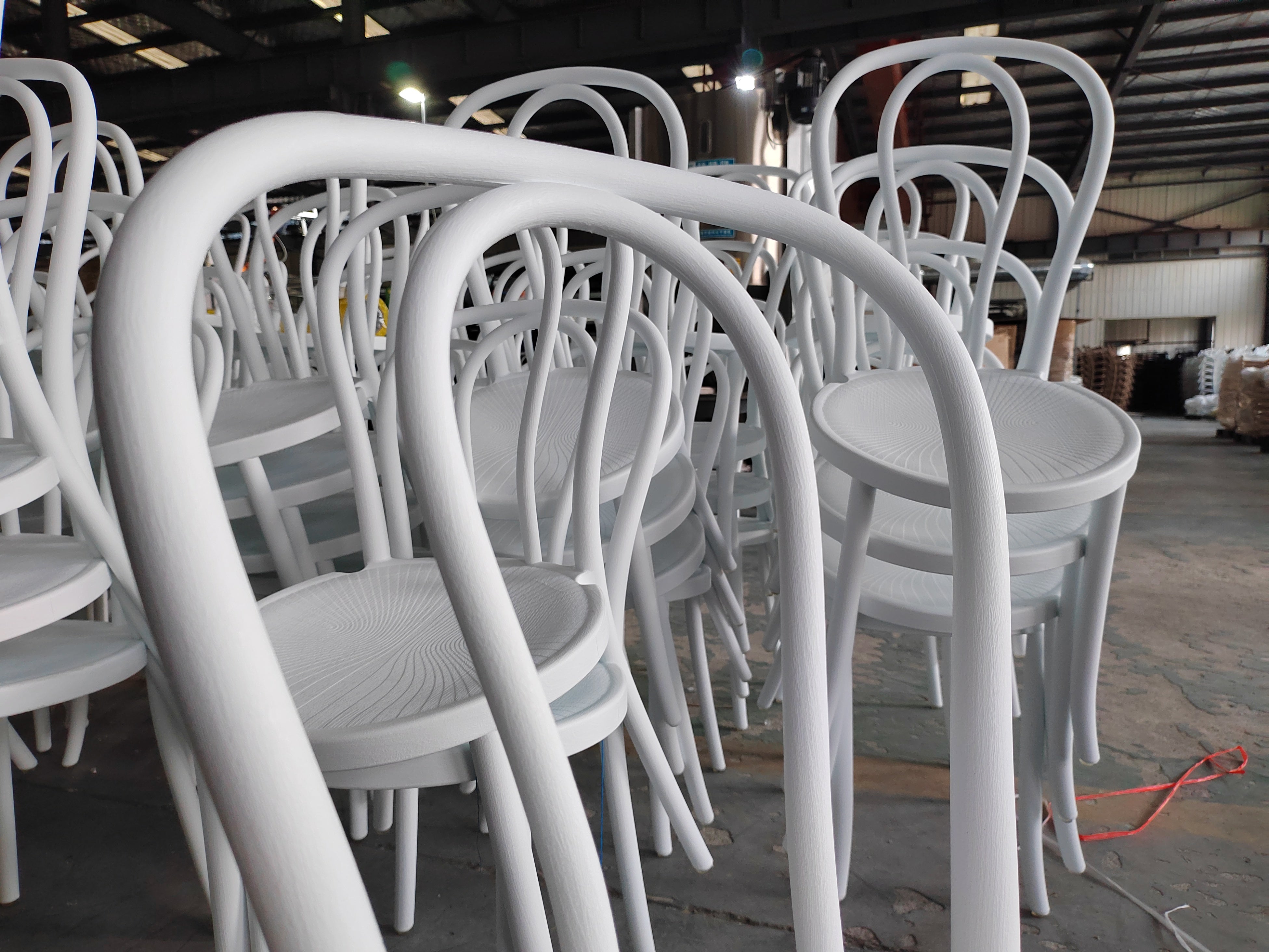 Resin Faux Wood Bentwood /Thonet Chair - WHITE