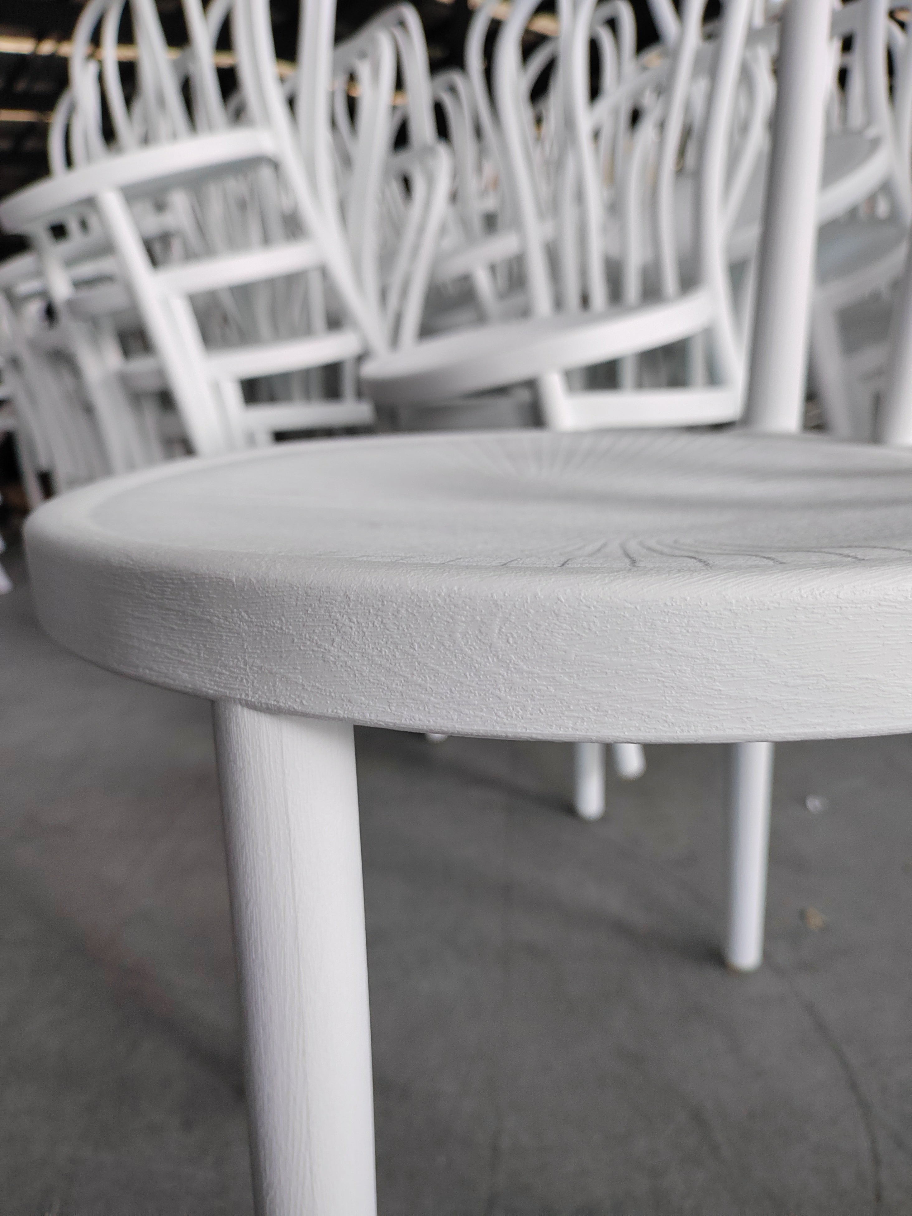 Resin Faux Wood Bentwood /Thonet Chair - WHITE