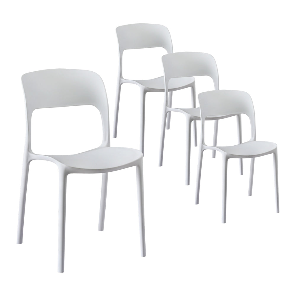 Coffee Shop Style Chair - Set of 4 - White