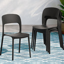 Coffee Shop Style Chair - Set of 4 - Black