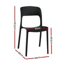 Coffee Shop Style Chair - Set of 4 - Black