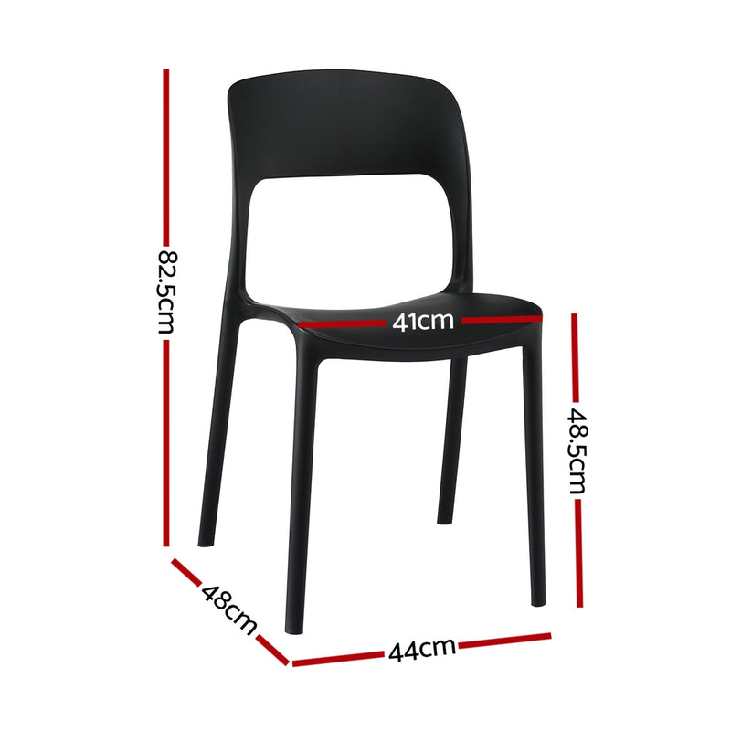 Coffee Shop Style Chair - Set of 4 - Black