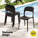 Coffee Shop Style Chair - Set of 4 - Black