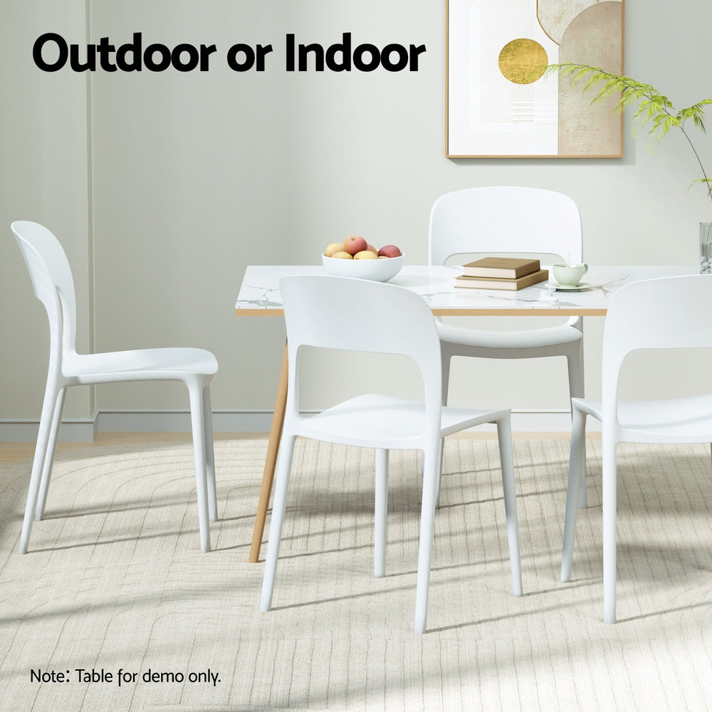 Coffee Shop Style Chair - Set of 4 - White