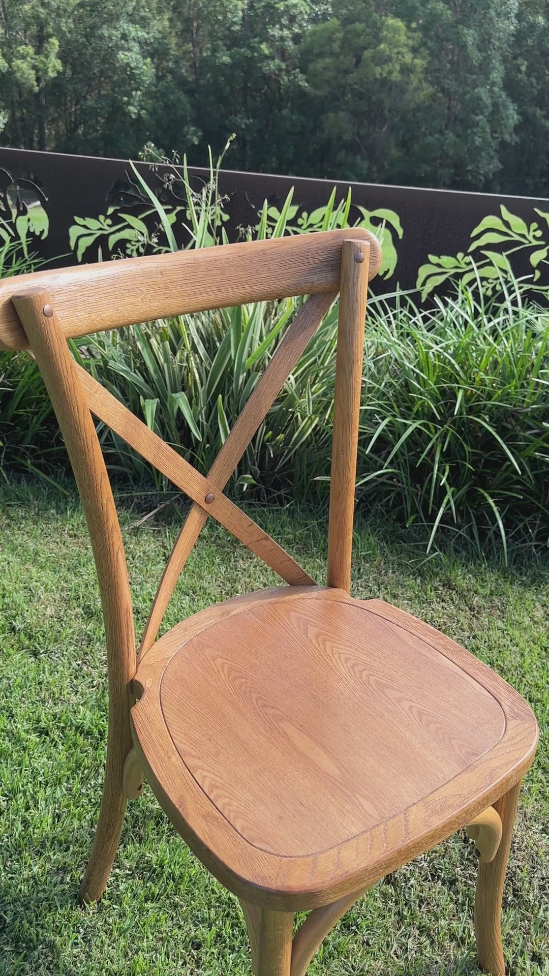Natural Oakwood Cross back Chairs