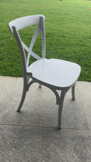 Kids Cross Back Chairs - White