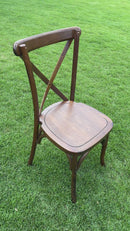 Dark Oakwood Cross back Chair