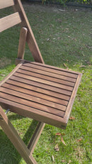 Slatted Americana Chairs - Dark Timber
