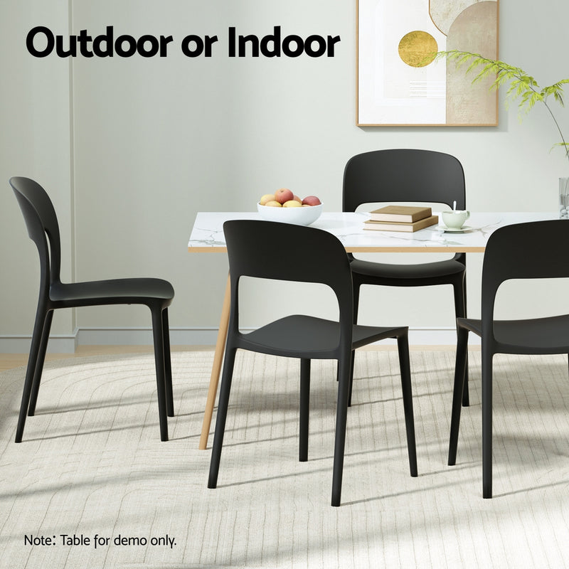 Coffee Shop Style Chair - Set of 4 - Black