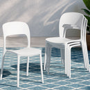 Coffee Shop Style Chair - Set of 4 - White