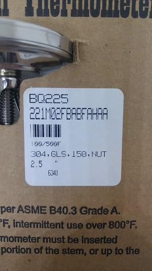 bbq 225 tel-tru thermometer for sale