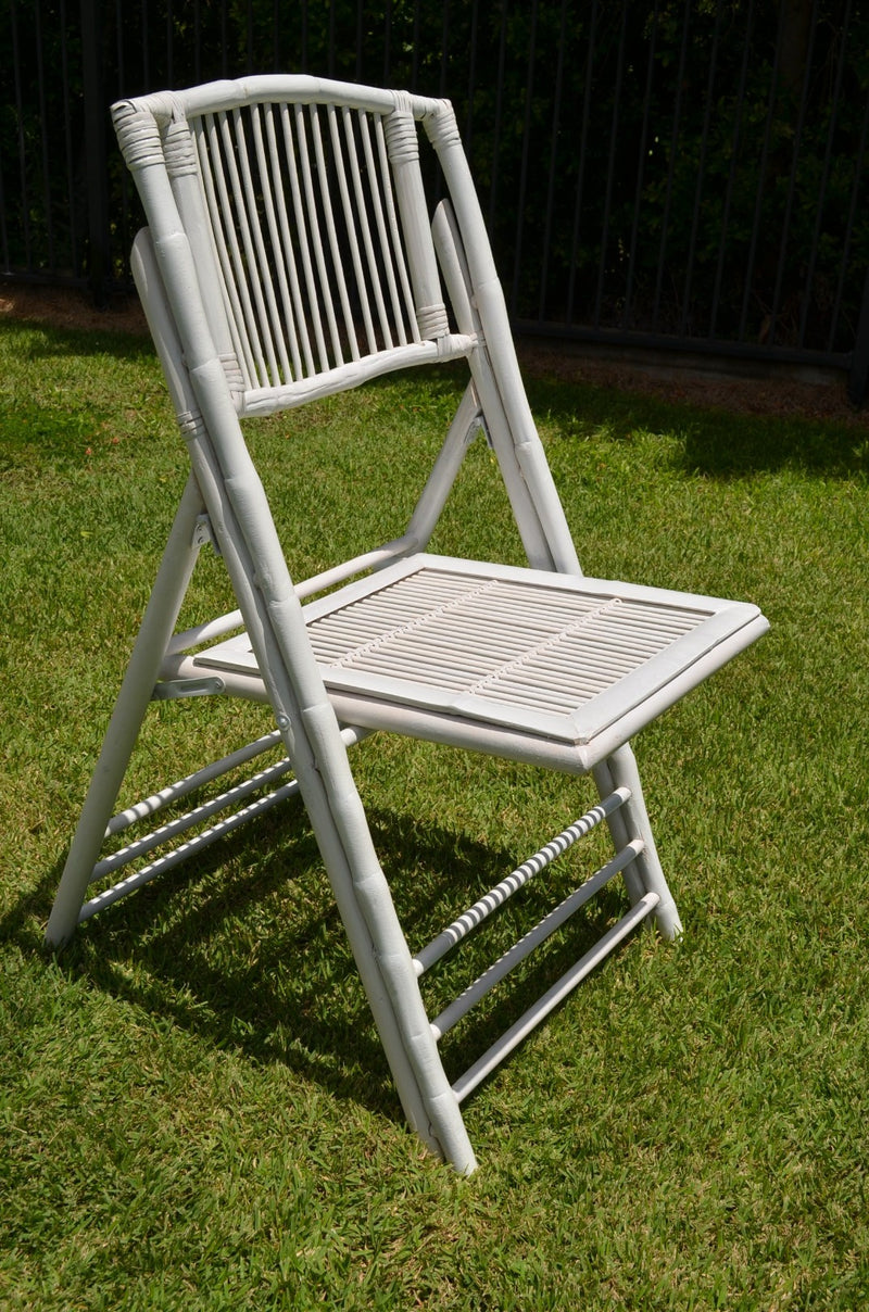 Bamboo chair white