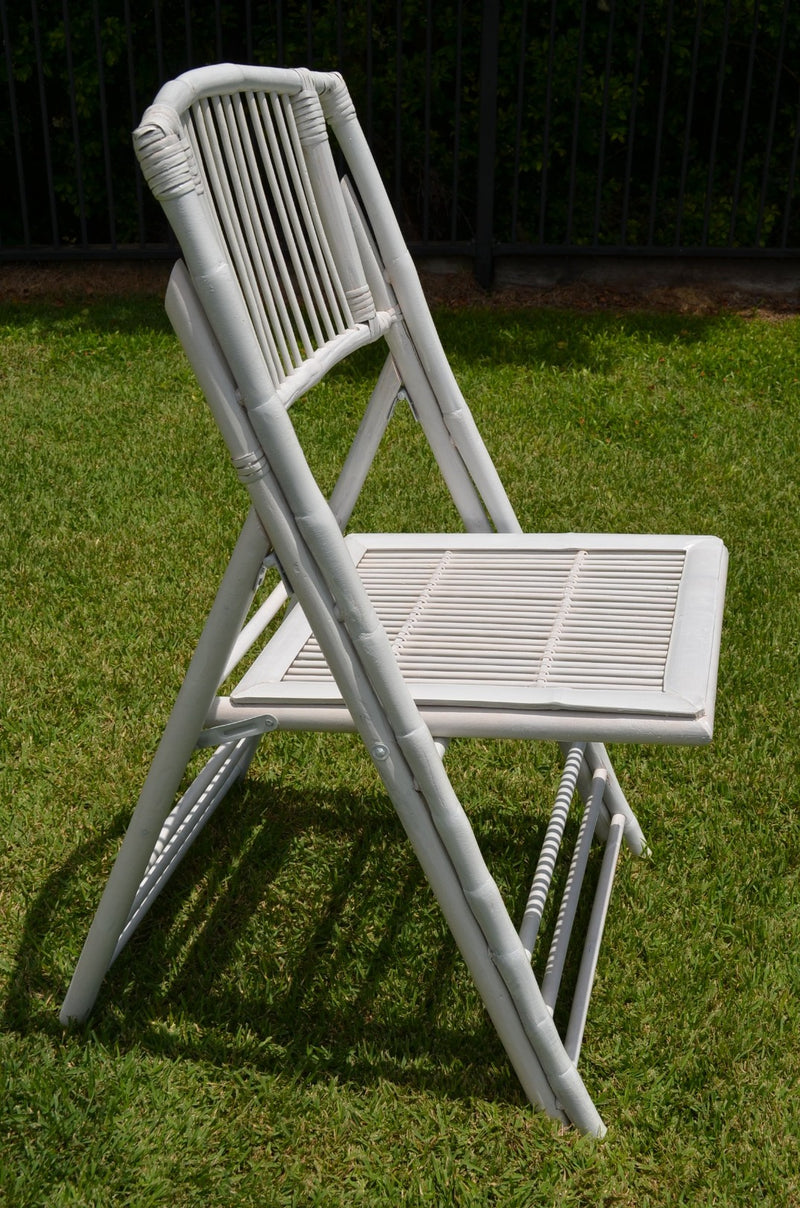 white Bamboo chairs