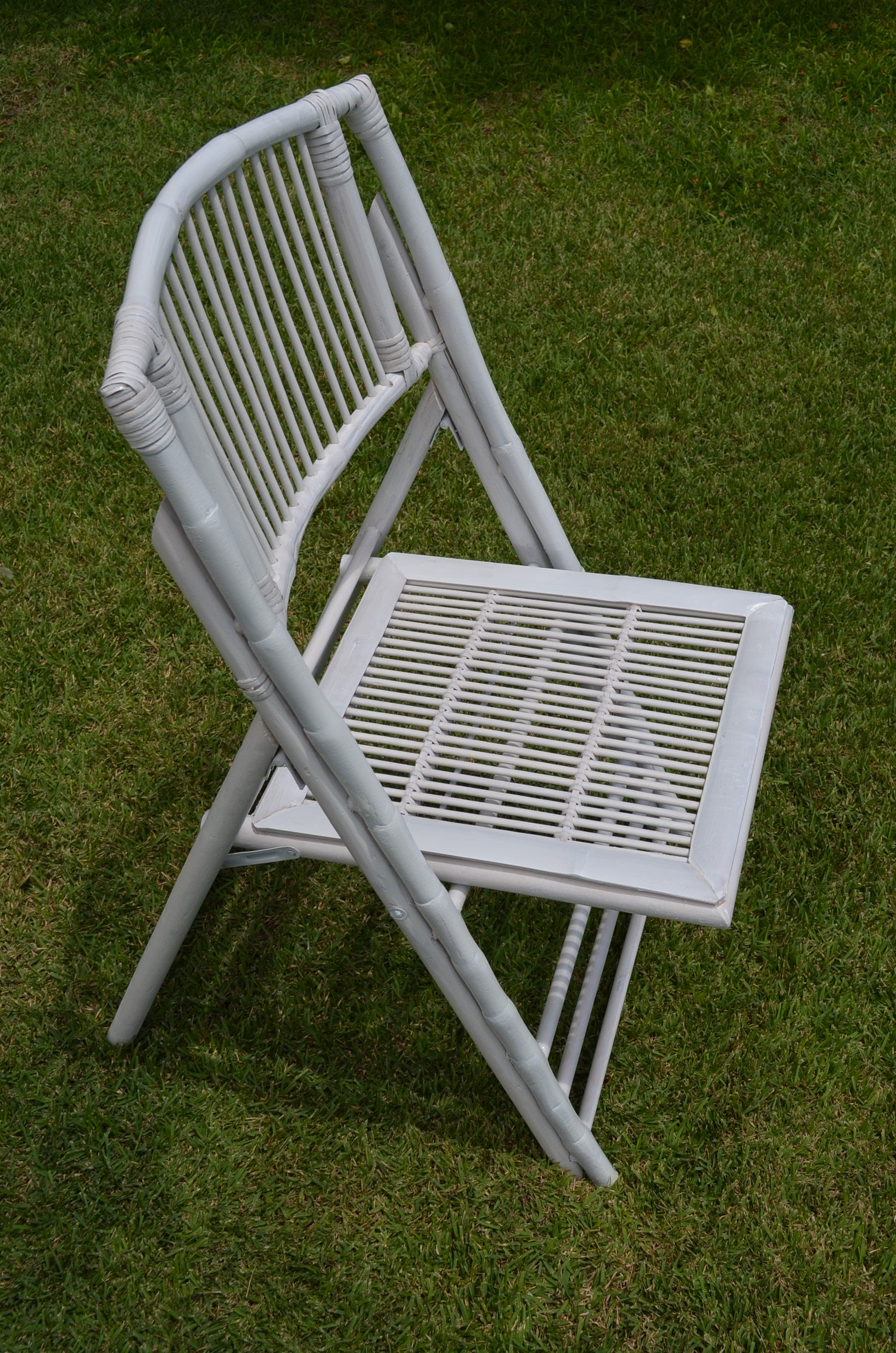 white bamboo chairs